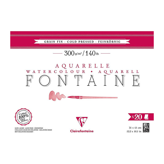 CLAIREFONTAINE Fontaine 4 Sides Cold Pressed 300g 31x41cm 20s