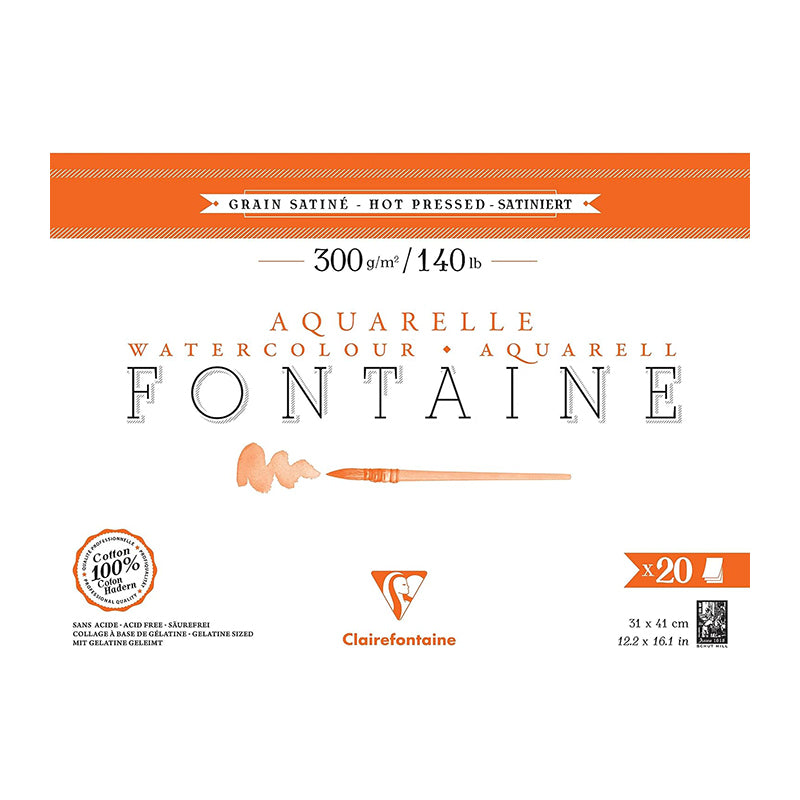 CLAIREFONTAINE Fontaine 4 Sides Hot Pressed 300g 31x41cm 20s