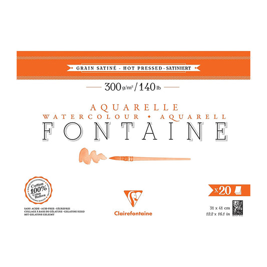 CLAIREFONTAINE Fontaine 4 Sides Hot Pressed 300g 31x41cm 20s