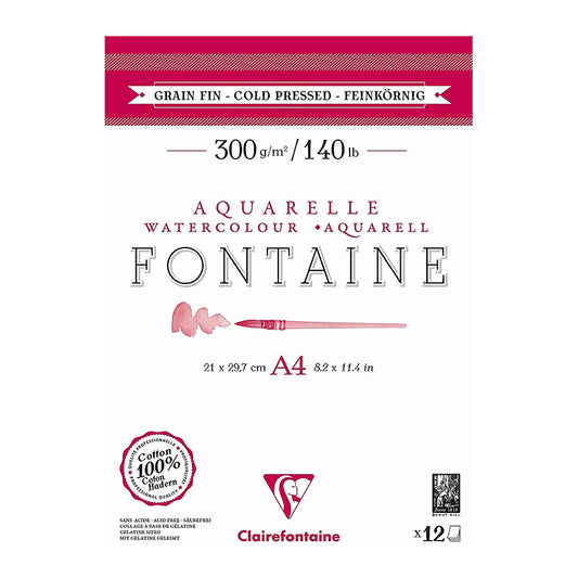 CLAIREFONTAINE Fontaine 2 Sides Cold Pressed 300g A4 12s