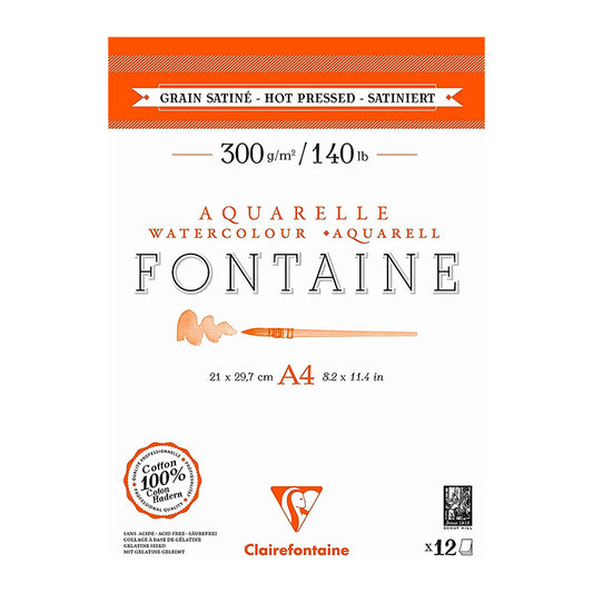 CLAIREFONTAINE Fontaine 2 Sides Hot Pressed 300g A4 12s