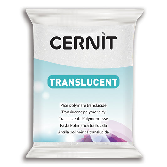 CERNIT Polymer Clay 56g Translucent 010 White Glitter