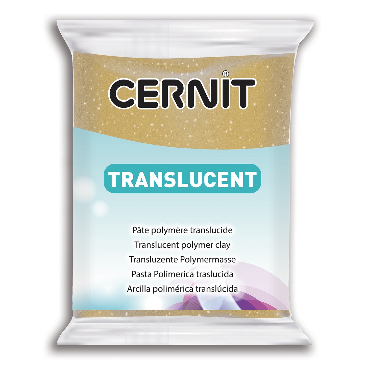 CERNIT Polymer Clay 56g Translucent 050 Gold Glitter