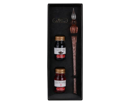 JACQUES HERBIN Ink & Glass Pen Set Coral Default Title