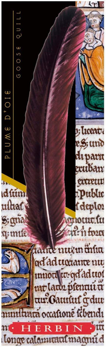 JACQUES HERBIN Goose Quill 21cm Burgundy Default Title