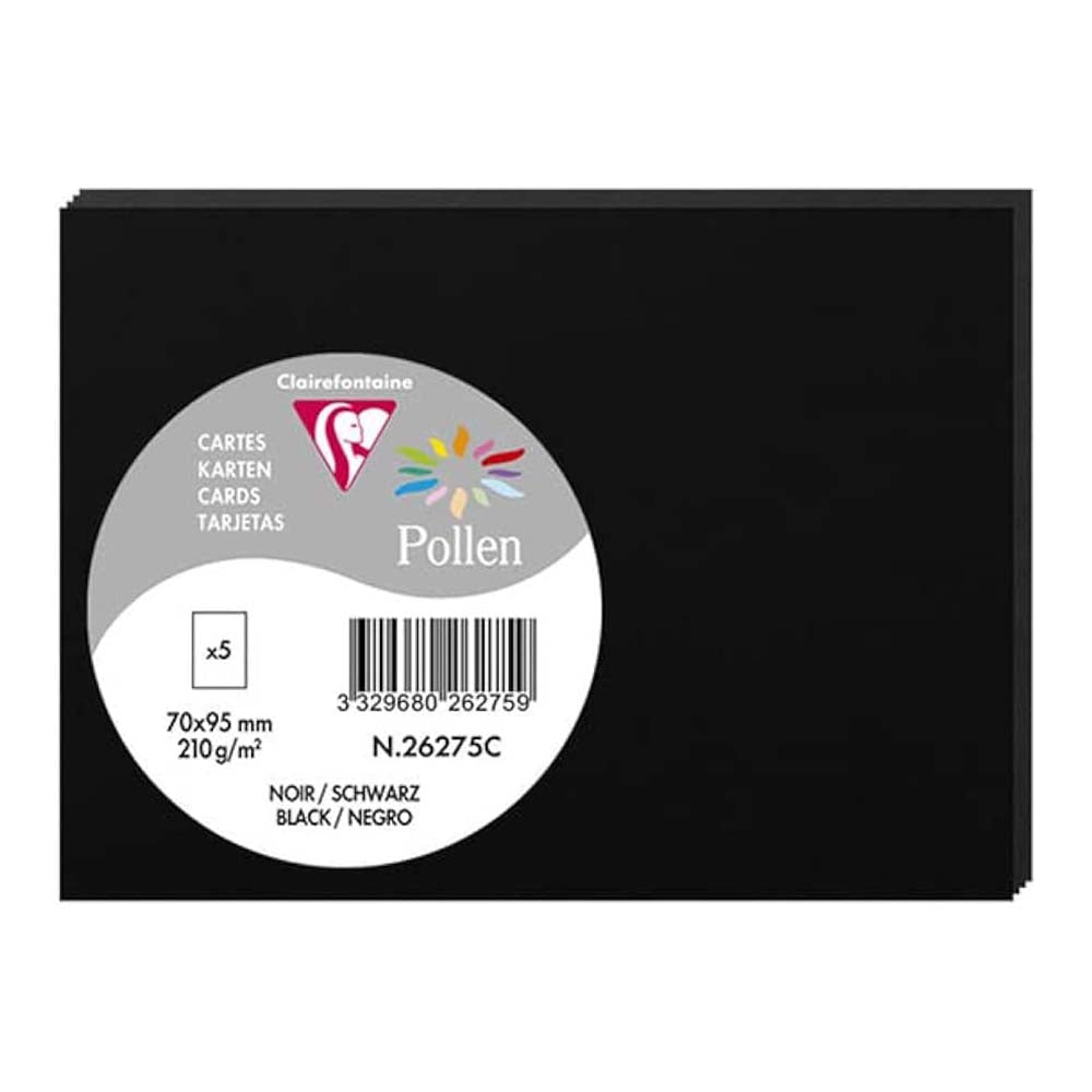 POLLEN Envelopes 120g 70x95mm Black 5s