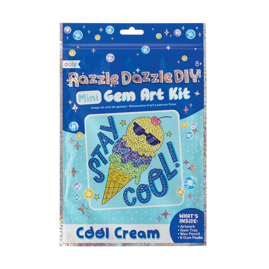 OOLY Razzle Dazzle DIY Mini Gem Art Kit-Cool Cream Default Title