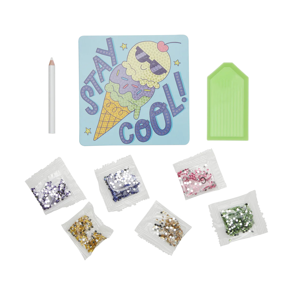 OOLY Razzle Dazzle DIY Mini Gem Art Kit-Cool Cream Default Title