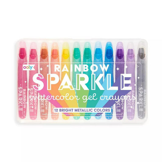 OOLY Rainbow Sparkle Watercolor Gel Crayons 12s Default Title