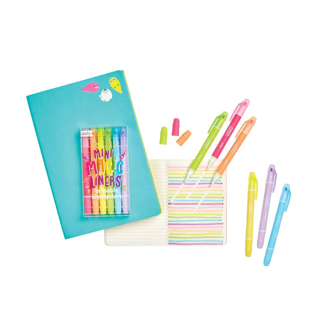 OOLY Mini Magic Liners Erasable Highlighters 6s Default Title