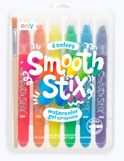 OOLY Smooth Stix Watercolor Gel Grayons 6s Default Title