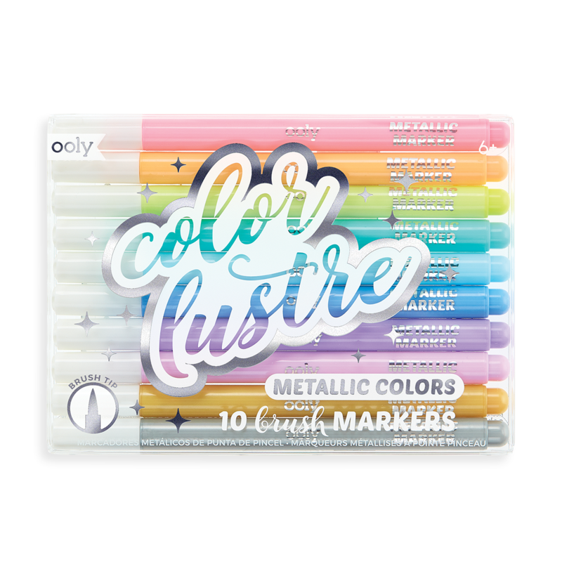 OOLY Color Lustre Metallic Brush Markers 10s Default Title