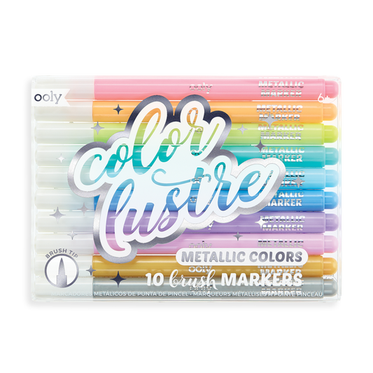 OOLY Color Lustre Metallic Brush Markers 10s Default Title