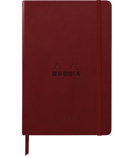 RHODIA 2024 Webplanner A5 Weekly Vertical Burgundy