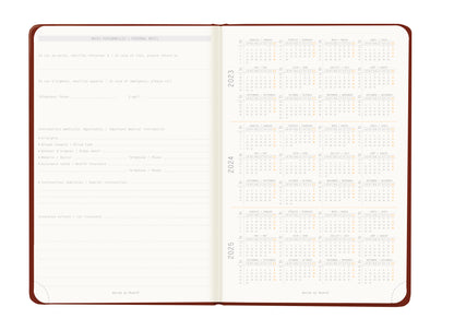 RHODIA 2024 Webplanner A5 Weekly Vertical Burgundy