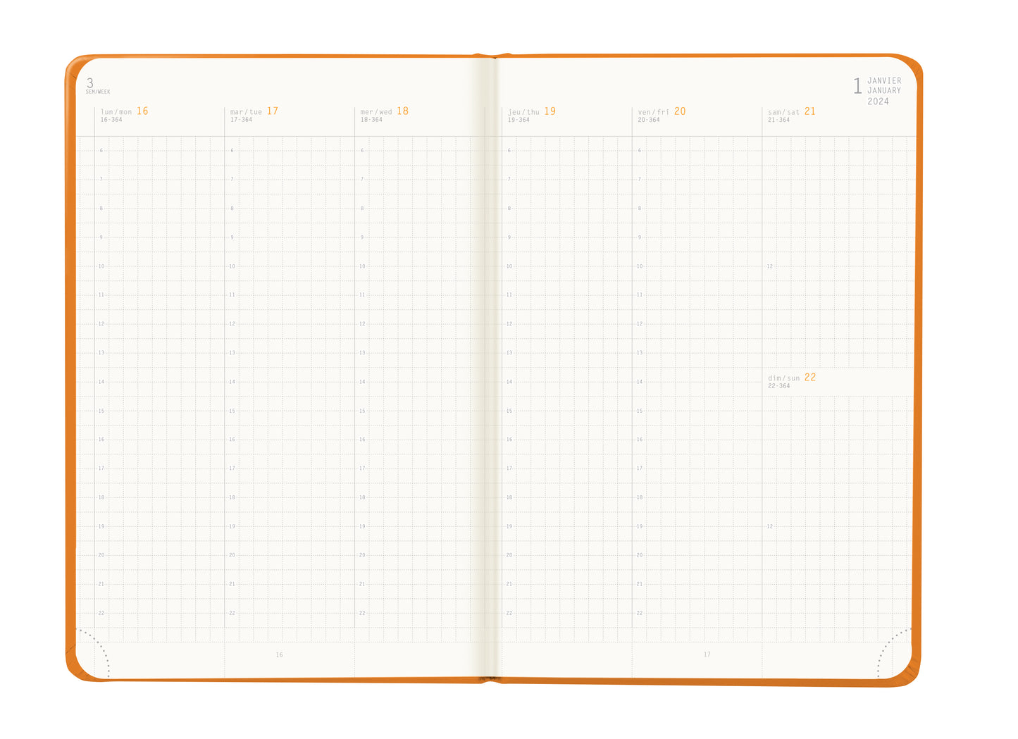 RHODIA 2024 Webplanner A5 Weekly Vertical Orange