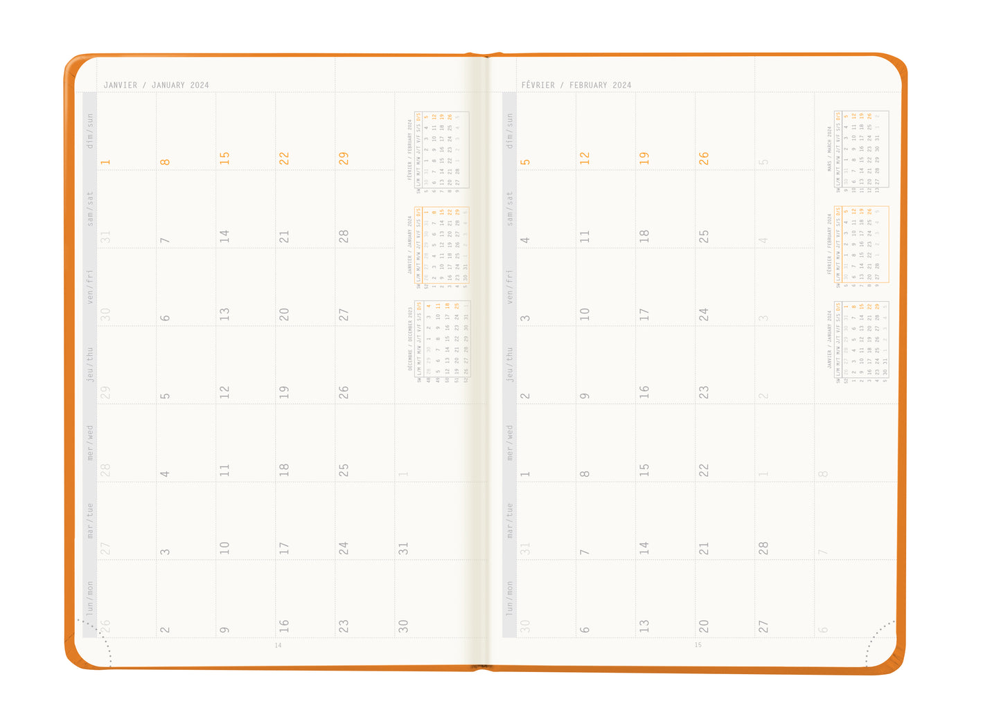 RHODIA 2024 Webplanner A5 Weekly Vertical Orange