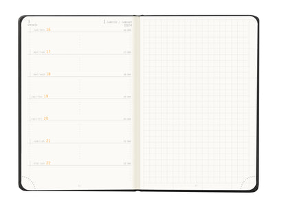 RHODIA 2024 Webplanner A6 Weekly Horizontal Black