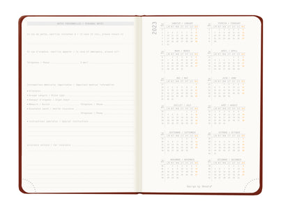 RHODIA 2024 Webplanner A6 Weekly Horizontal Burgundy