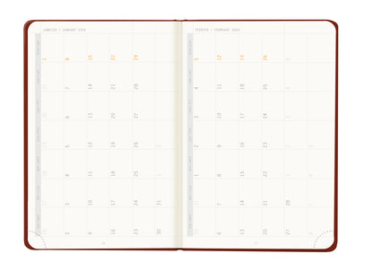 RHODIA 2024 Webplanner A6 Weekly Horizontal Burgundy