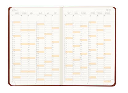 RHODIA 2024 Webplanner A6 Weekly Horizontal Burgundy