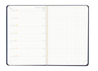 RHODIA 2024 Webplanner A6 Weekly Horizontal Midnight