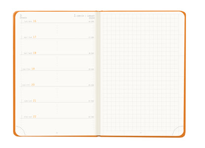 RHODIA 2024 Webplanner A6 Weekly Horizontal Orange