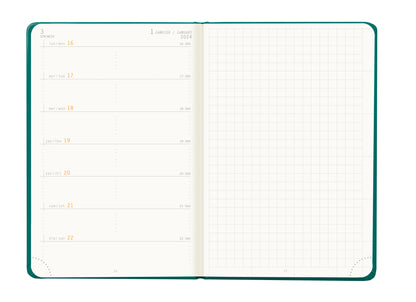 RHODIA 2024 Webplanner A6 Weekly Horizontal Peacock