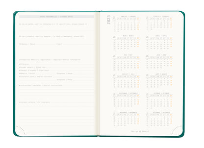 RHODIA 2024 Webplanner A6 Weekly Horizontal Peacock