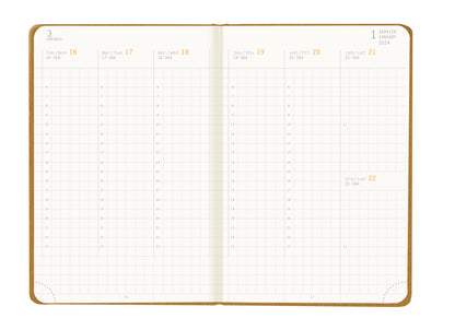 RHODIA 2024 Webplanner A6 Weekly Vertical Gold