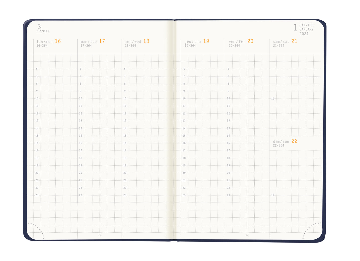 RHODIA 2024 Webplanner A6 Weekly Vertical Midnight