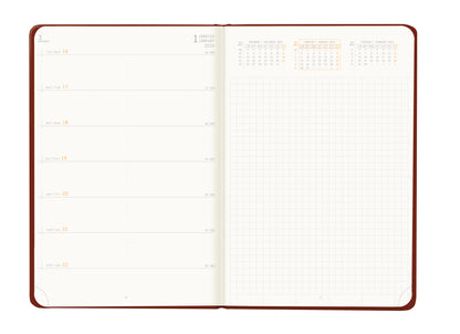 RHODIA 2024 Webplanner A5 Weekly Horizontal Burgundy