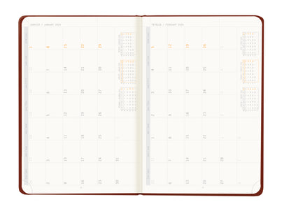 RHODIA 2024 Webplanner A5 Weekly Horizontal Burgundy