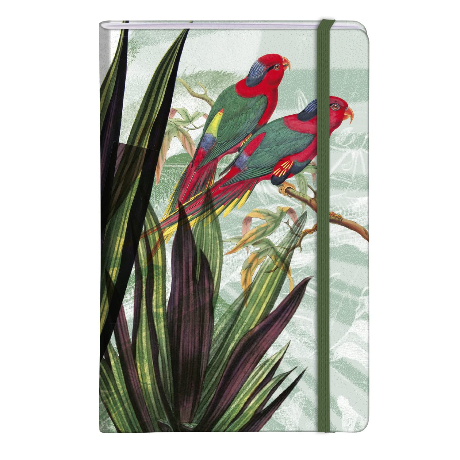 CLAIREFONTAINE x Jungle Harmony Hardcover Notebook A6 48s Lined Parrot Plant