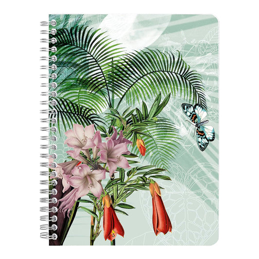 CLAIREFONTAINE x Jungle Harmony Wirebound Notebook A5 74s Lined Foliage