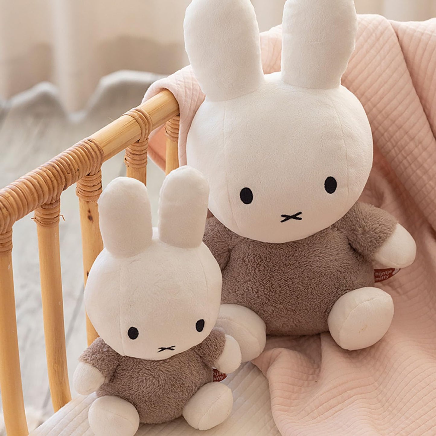 MIFFY Cuddle with Bell 35cm Fluffy Taupe Default Title