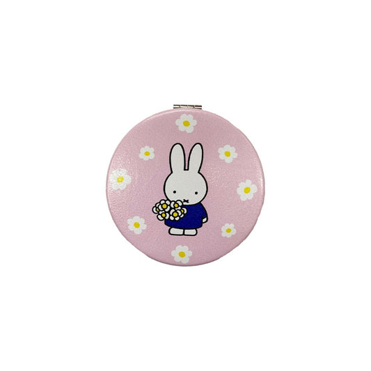 MIFFY Pocket Mirror Round Pink Flower Default Title