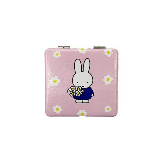 MIFFY Pocket Mirror Rectangle Pink Flower Default Title