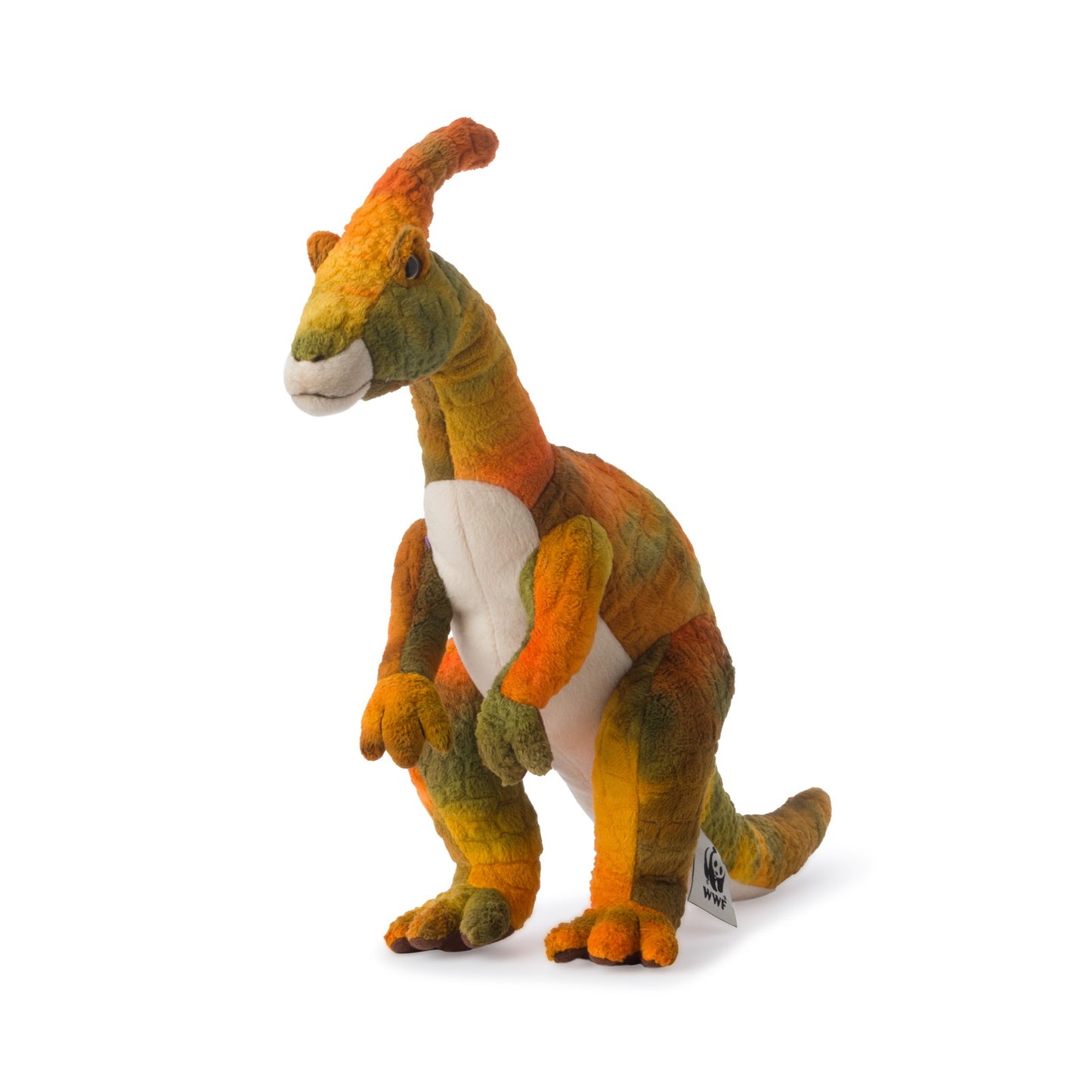 WWF Plush 43cm Standing Orange & Green Parasaurolophus Default Title