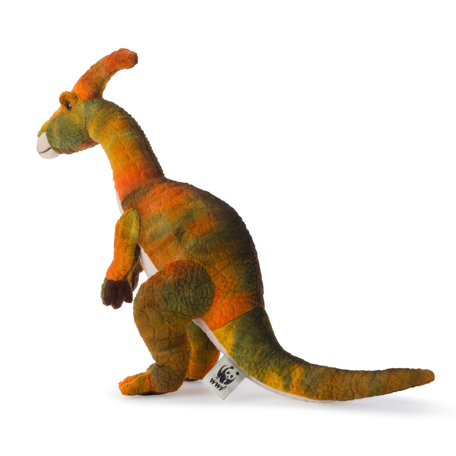 WWF Plush 43cm Standing Orange & Green Parasaurolophus Default Title