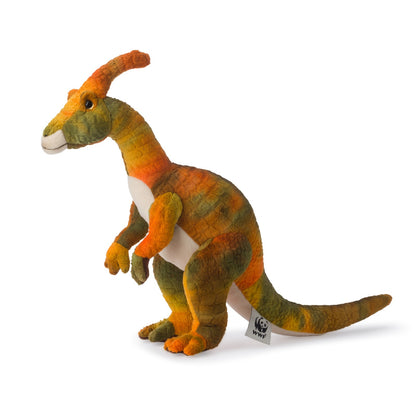 WWF Plush 43cm Standing Orange & Green Parasaurolophus Default Title