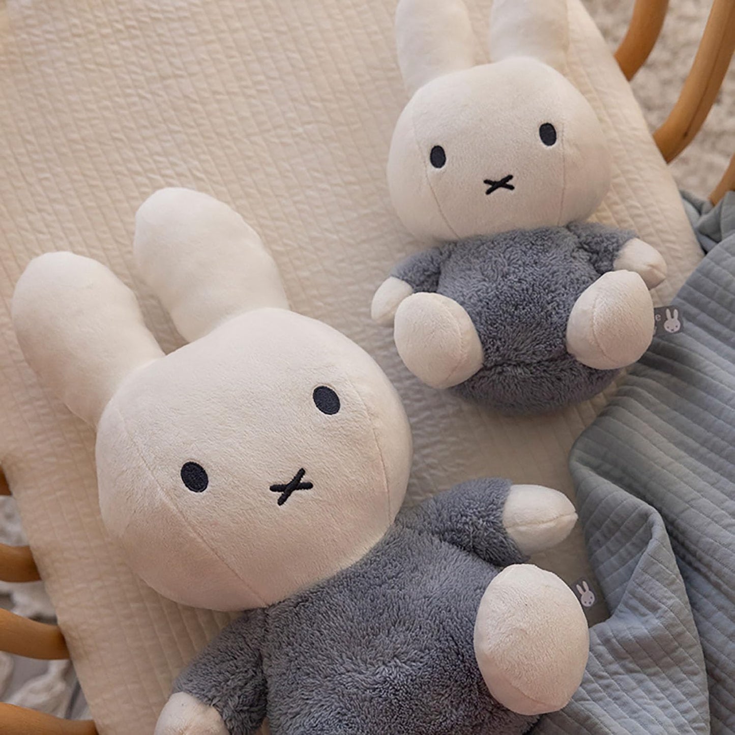 MIFFY Cuddle with Bell 35cm Fluffy Blue Default Title