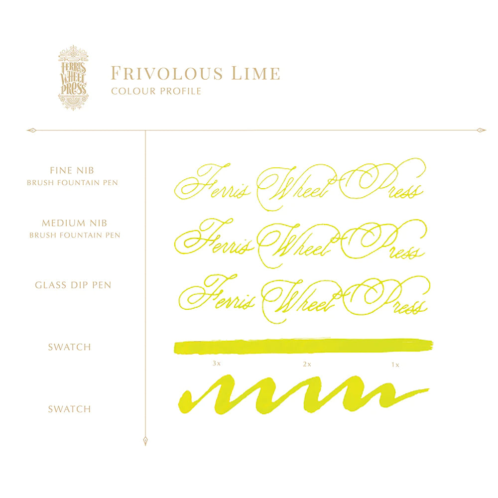 FERRIS WHEEL PRESS Fountain Pen Ink 38ml Frivolous Lime Default Title