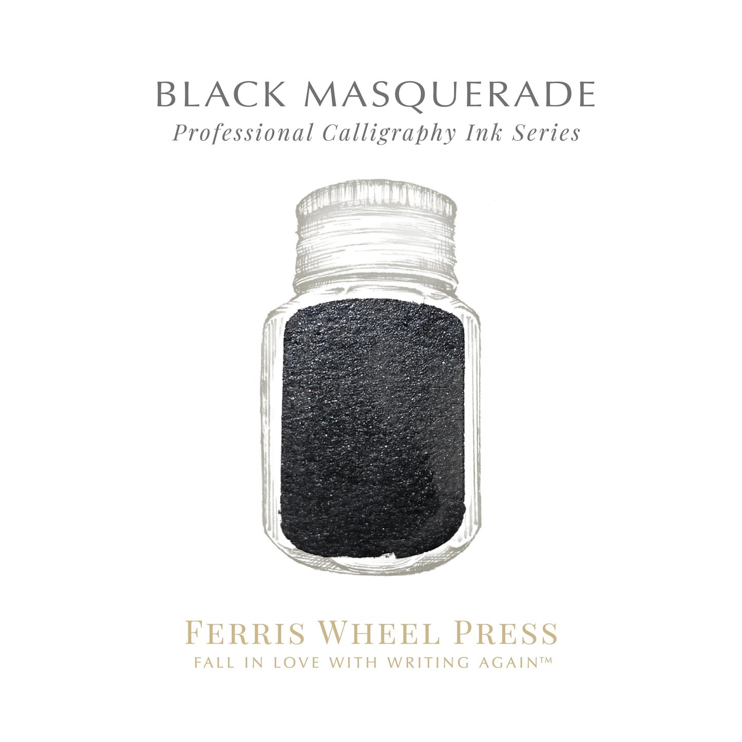 FERRIS WHEEL PRESS Calligraphy Ink 28ml Black Masquerade Default Title