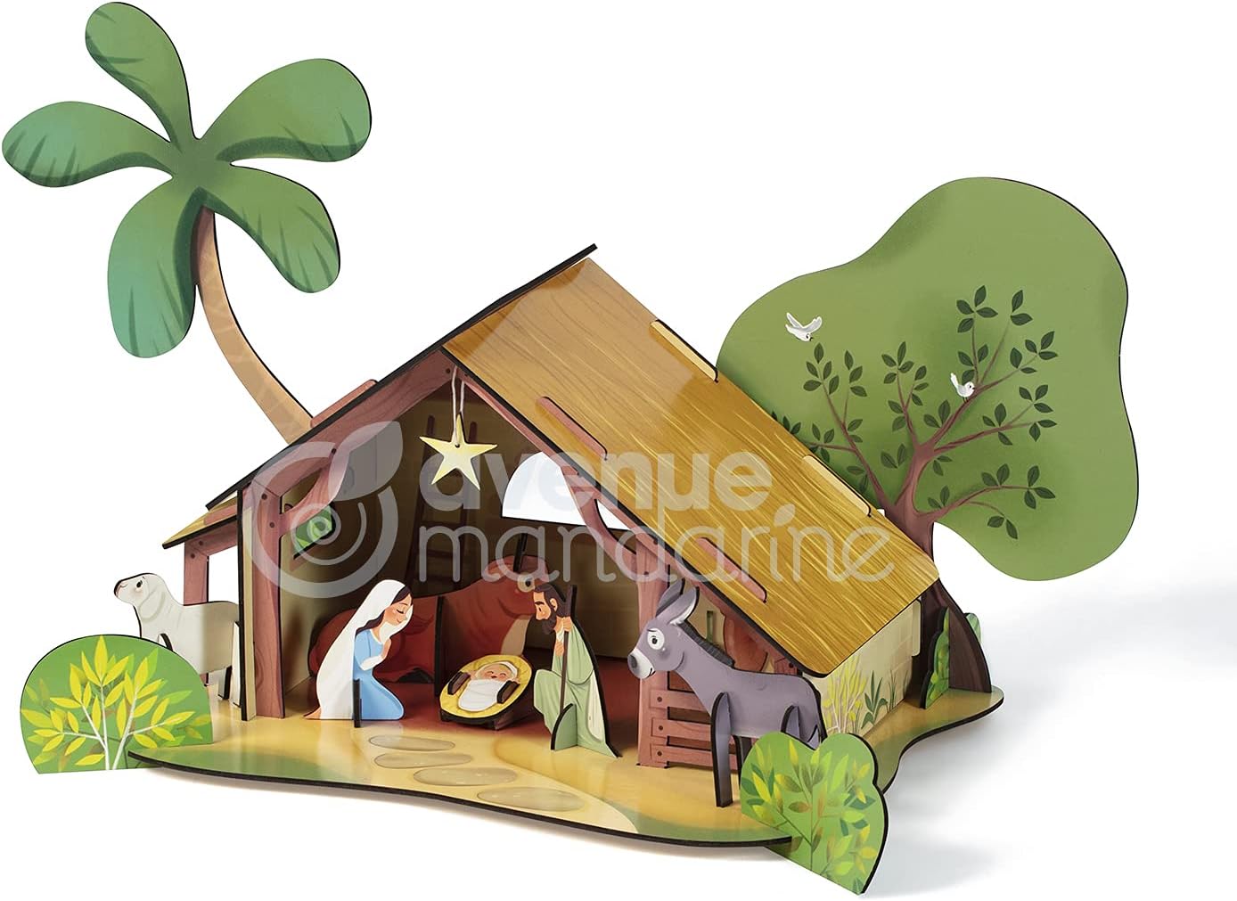 AVENUE MANDARINE 3D Scene Puzzle Nativity Scene