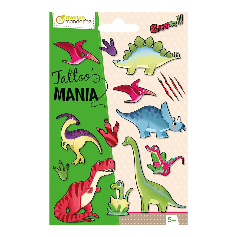 AVENUE MANDARINE Tattoo Mania Dinosaurs