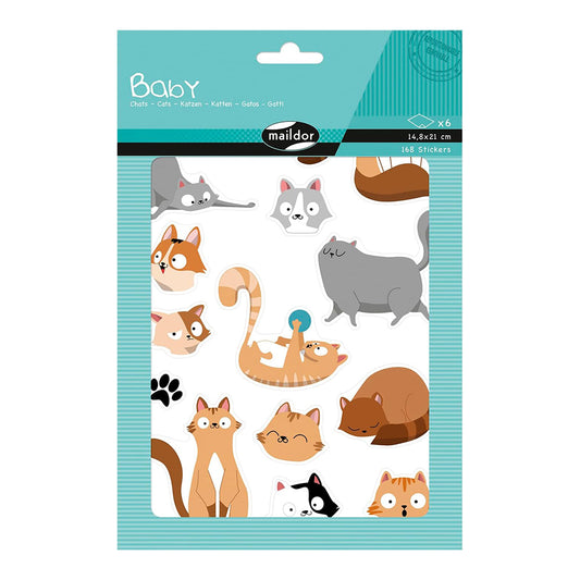 MAILDOR Baby Stickers Cats 4s