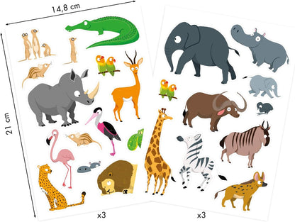 MAILDOR Baby Stickers Wild Animals 4s