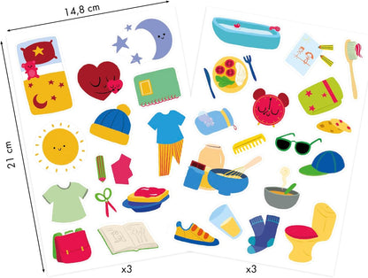 MAILDOR Baby Stickers Daily Routines 4s