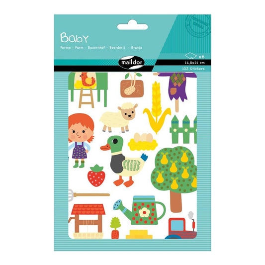 MAILDOR Baby Stickers Farm 6s